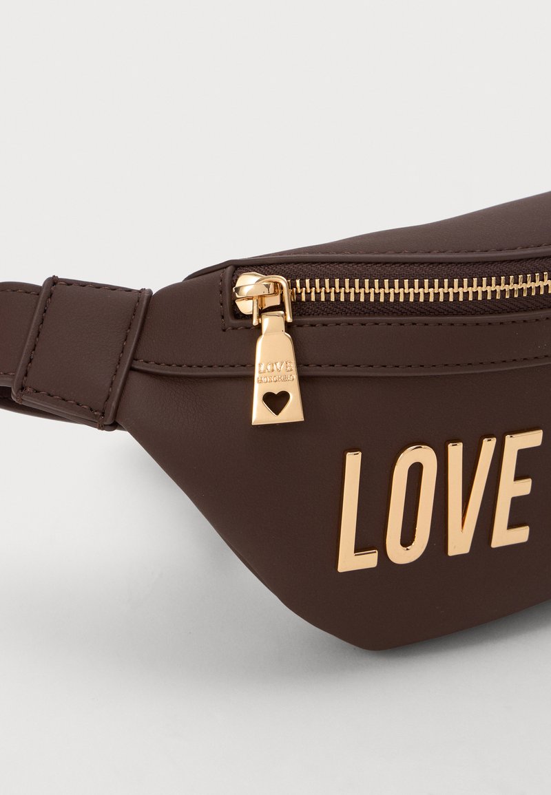 Moschino Brown Leather Belt Bag with Gold Logo Letters Moschino Men main image 2