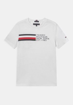 GLOBAL STRIPE GRAPHIC - Triko s potiskem - white