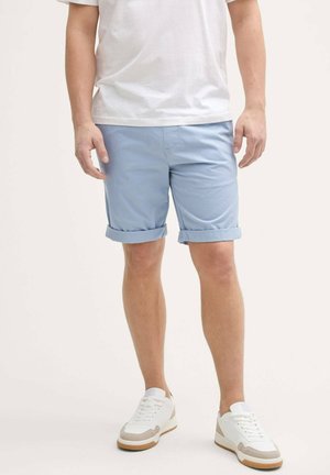 TOM TAILOR DENIM REGULAR MIT GUMMIBUND - Shorts di jeans - dusty aquamarine blue