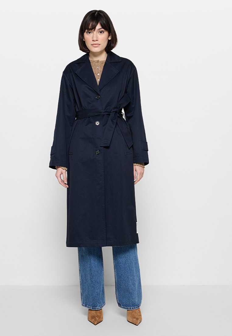 Marc O’Polo Trenchcoat donkerblauw