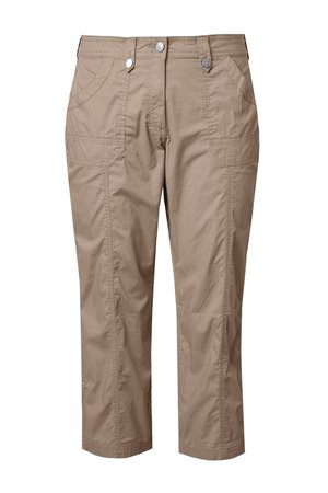 Ulla Popken, 7/8 RETROUSSABLE POCHES - Trousers - beige