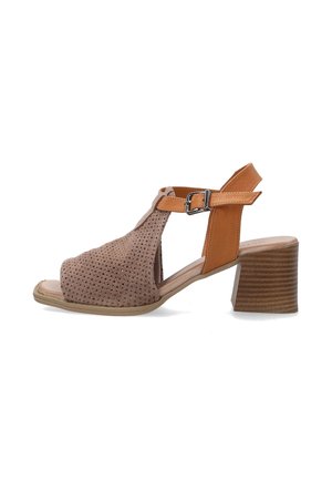 VENEZIA, HIGH HEELED SANDALS - Sandalen - taupe
