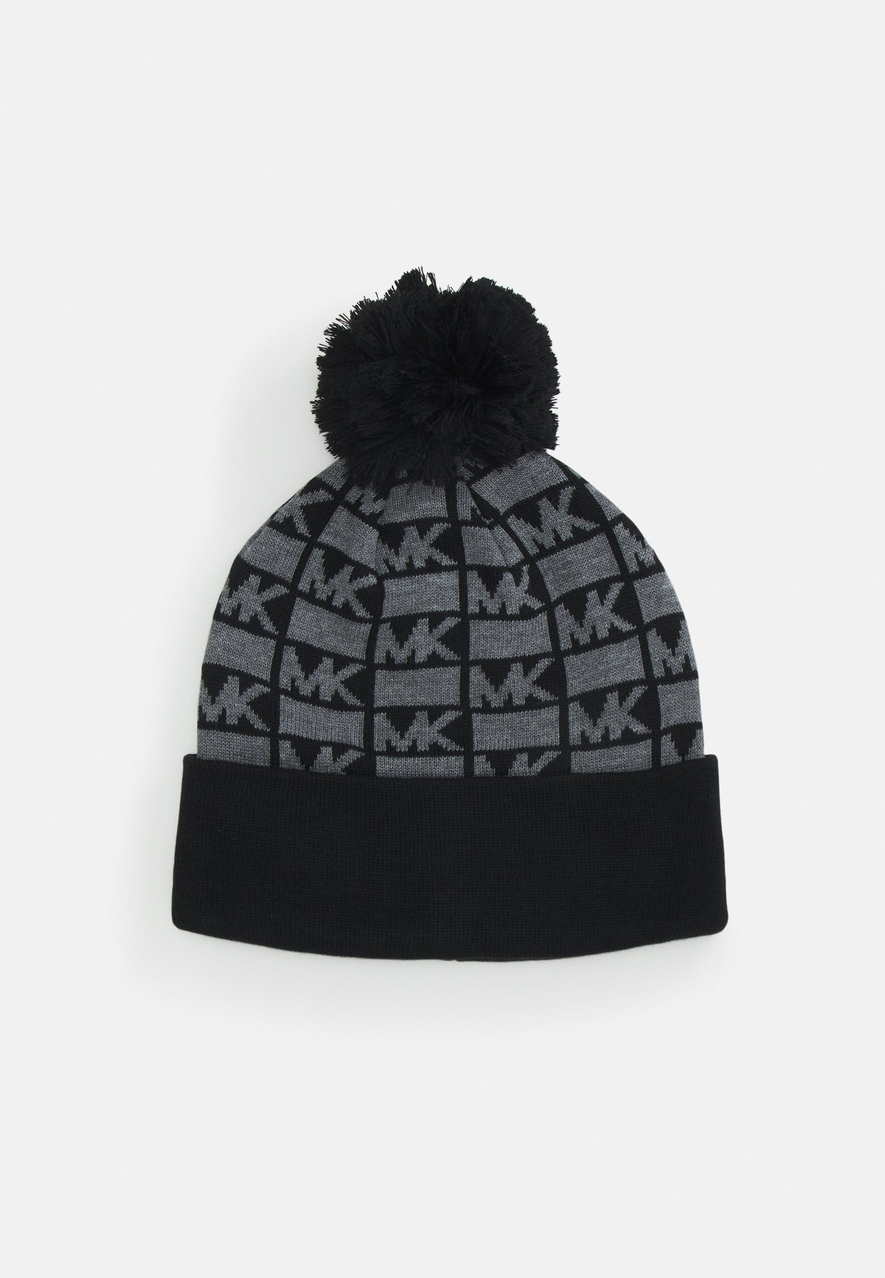Michael Kors CHECKERBOARD CUFF HAT POM 
