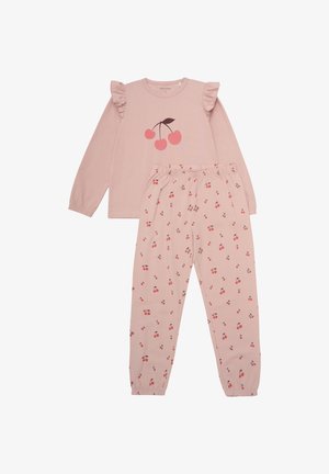 Minymo LONG SLEEVES SET ALL OVER PRINT - Nattplagg set - misty rose