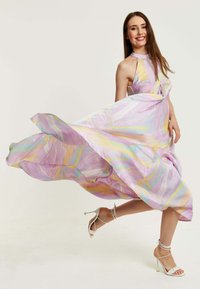 Liquorish ABSTRACT PRINT WITH A HIGH NECK  - Maxi dress - lilac