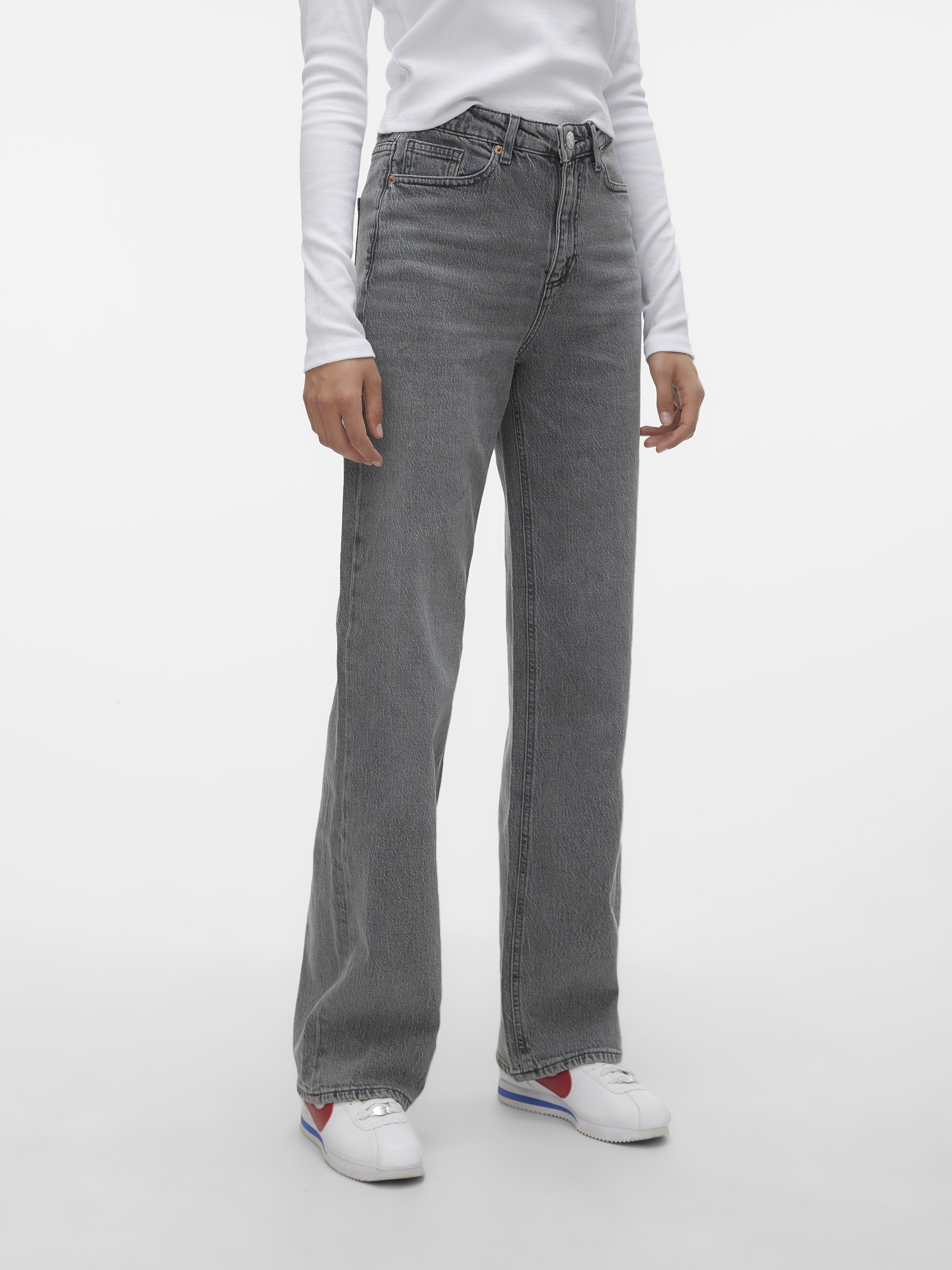 Vero Moda VMTESSA WIDE - Tiesaus kirpimo džinsai - medium