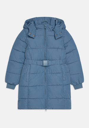 ONLY GIRLS KOGMAGGI BELT HOODED PUFFER - Zimní kabát - coronet blue
