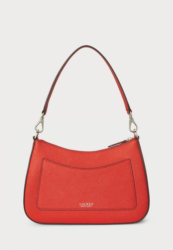 CROSSHATCH LEATHER MEDIUM DANNI BAG - Handbag - bright vermillion2