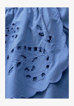 Next REGULAR FIT - PEPLUM BRODERIE MIDI - Vapaa-ajan mekko - blue