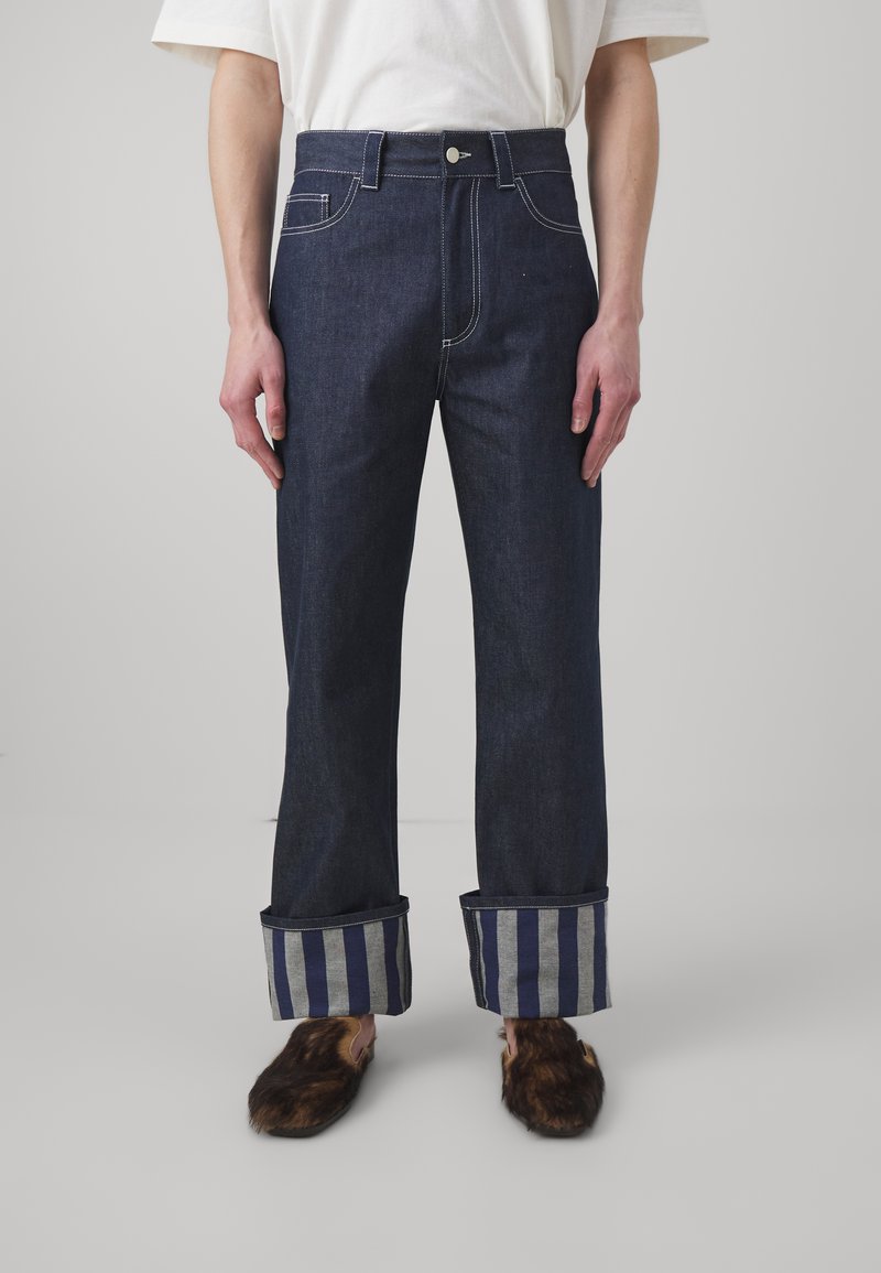 Sunnei CLASSIC PANTS - Laisvo kirpimo džinsai - blue