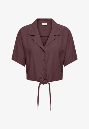JDY, JDYCAYA LINEN S/S KNOT SHIRT WVN DIA 15369092 - Camicia - violet
