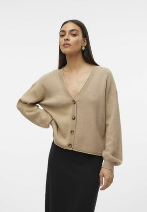 ROLL V-NECK - Gilet - silver mink