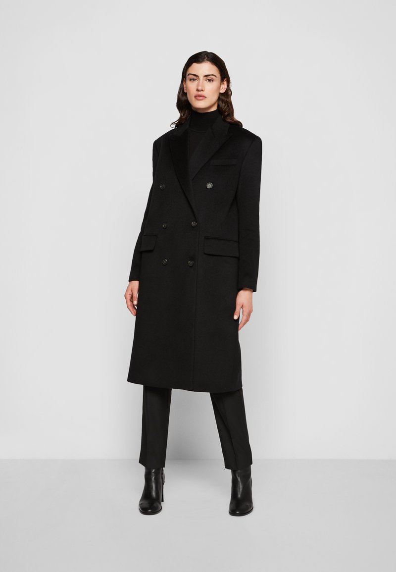 Calvin Klein MELTON DOUBLE BREASTED COAT - Classic coat - black 