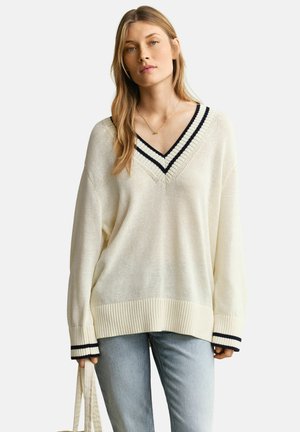 V-NECK - Jumper - eggshell