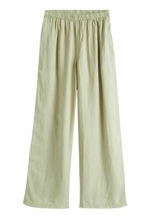 WIDE LEG - Tygbyxor - sage green