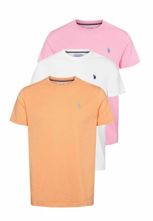 ARJUN 3 PACK - Lihtne T-särk - white prism pink peach cobbler