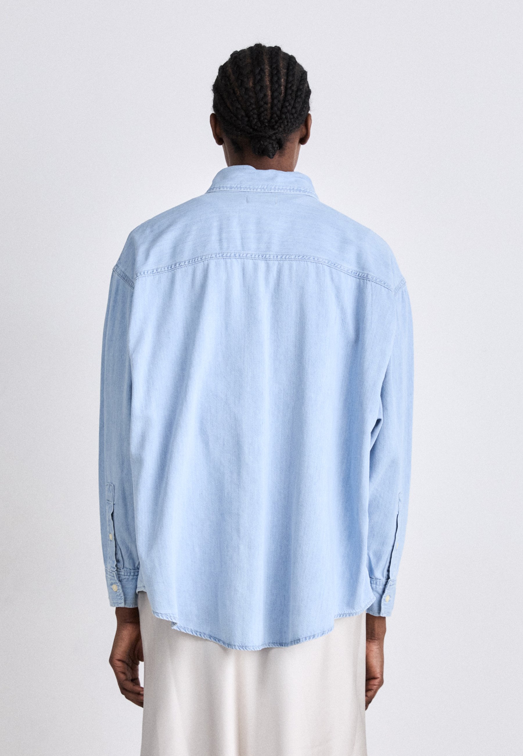 売れ筋商品|||カルバンクライン シャツ レディース トップス OVERSIZED - Button-down blouse - denim light Calvin Klein Jeans OVERSIZED - Button-down blouse - denim