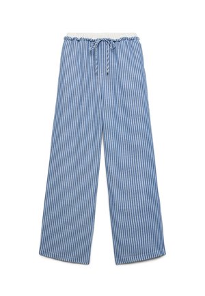 Terranova, PANTALONI WIDE LEG A RIGHE CON COULISSE - Pantaloni - var blu