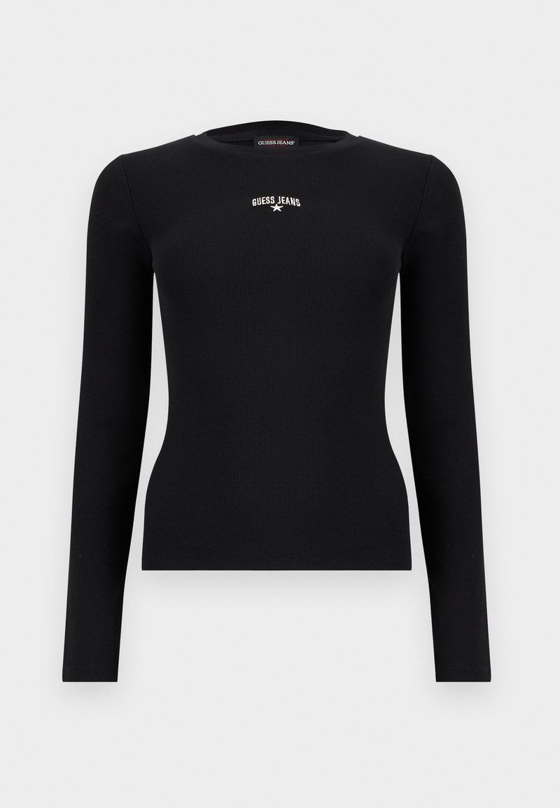 guess-jeans-maglietta-a-manica-lunga-jet-black-nero-zalando-it