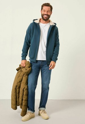 Sweatjacke - teal blue