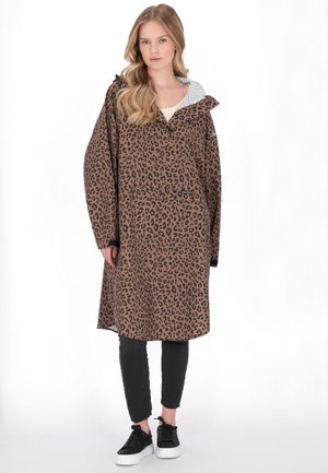 Regenjacke / wasserabweisende Jacke - dark beige black leo