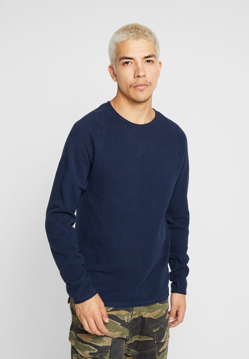 Jack & Jones JJEHILL CREW NECK - Camisola - ensign blue/navy blazer