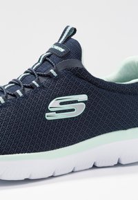 Skechers Wide Fit SUMMITS - Trainers - navy/aqua
