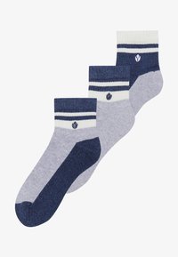 3 PACK - Športové ponožky - mottled dark blue/mottled light grey