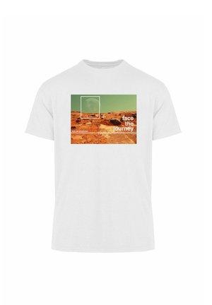 FACE THE JOURNEY MARS PRINTED  - T-shirt imprimé - optic white