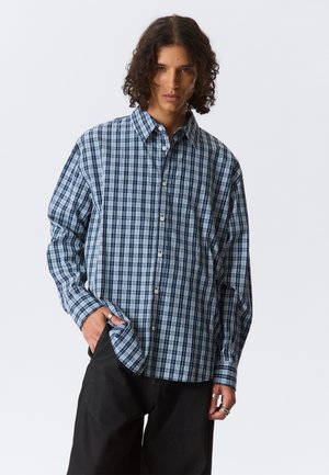 CHECKED LOOSE SHIRT - Camicia - blue dark