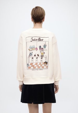 Marc O'Polo DENIM SWEATSHIRT, LSL, PRINT - Sweatshirt - silky white