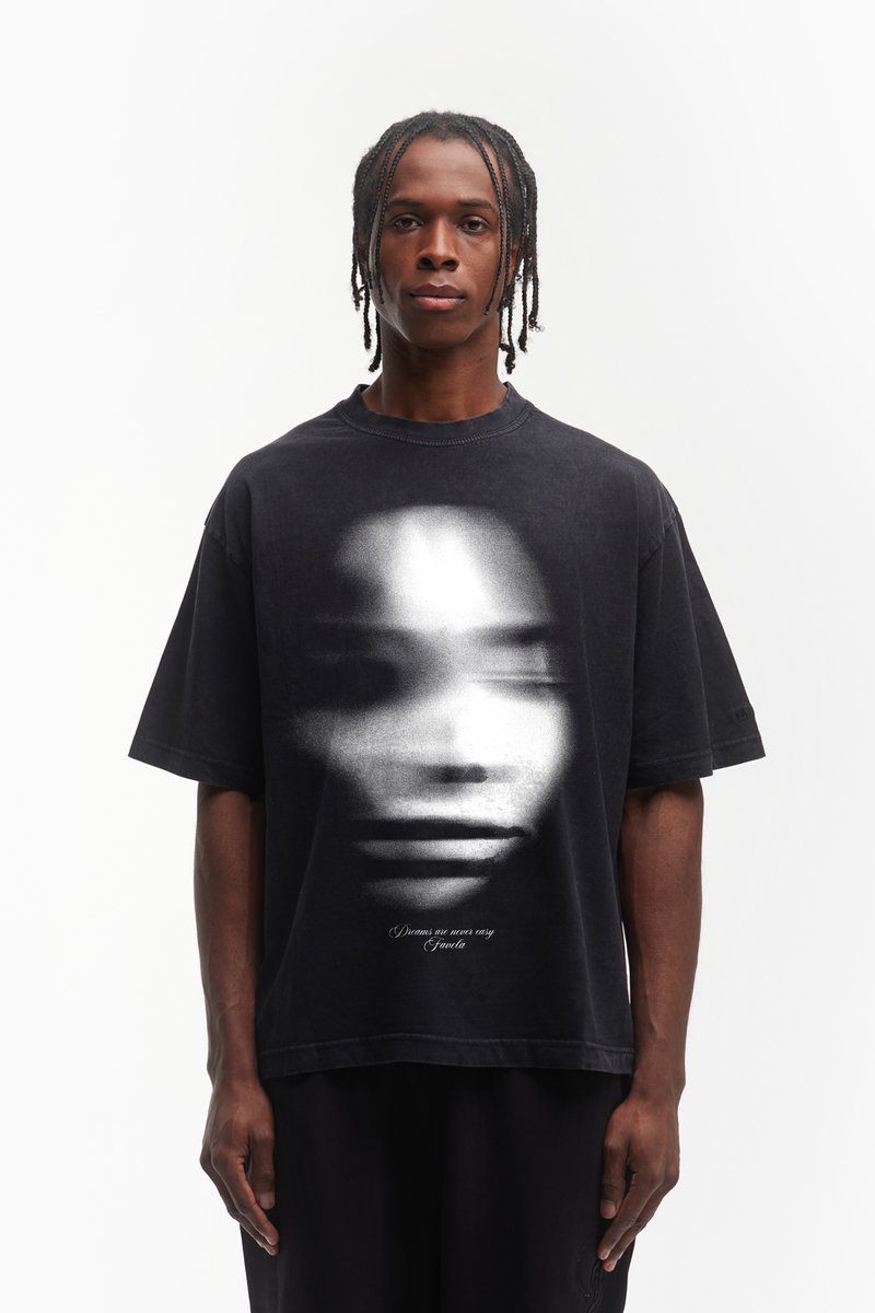 FAVELA MARTINE UNISEX - Triko s potiskem - black washed