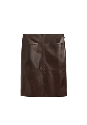 Massimo Dutti, Pencil skirt - dark brown