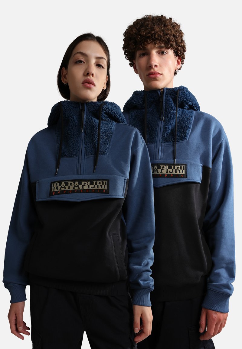 Napapijri Blue Cotton Men Sweatshirt