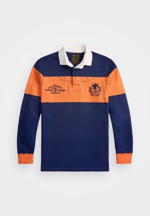 CLASSIC FIT EMBROIDERED RUGBY SHIRT - Pólóing - newport navy/bedford orange