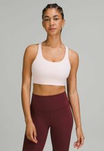 lululemon ENERGY LONGLINE - Medium support sports bra - strawberry