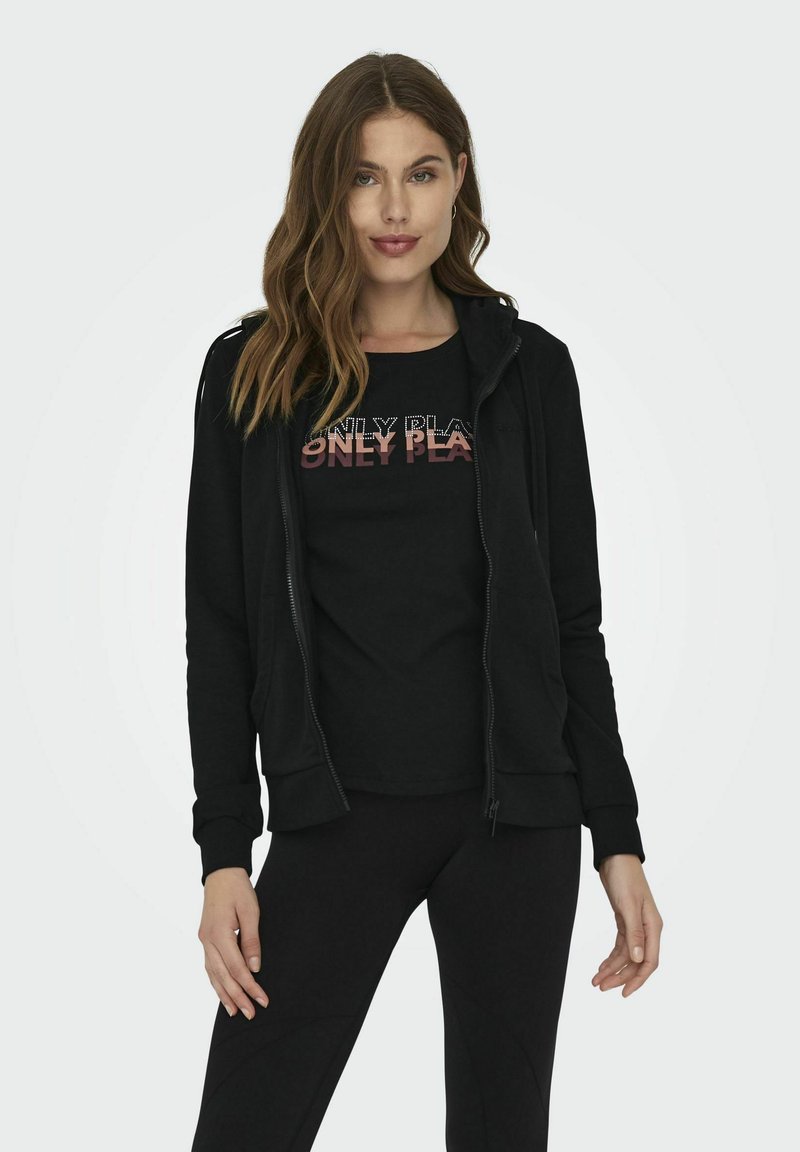 Only Onpmelina Ls Hn Zip SWT Noos Veste Sweat Femme - Coupe Normale Confortable