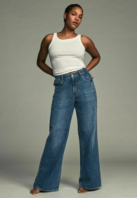 Next EMBELLISHED WIDE LEG PETITE  - Široké džíny - dark wash