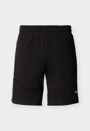 Čierne športové šortky s elastickým pásom a jemnými švami, s malým logom značky pri ľavom leme.