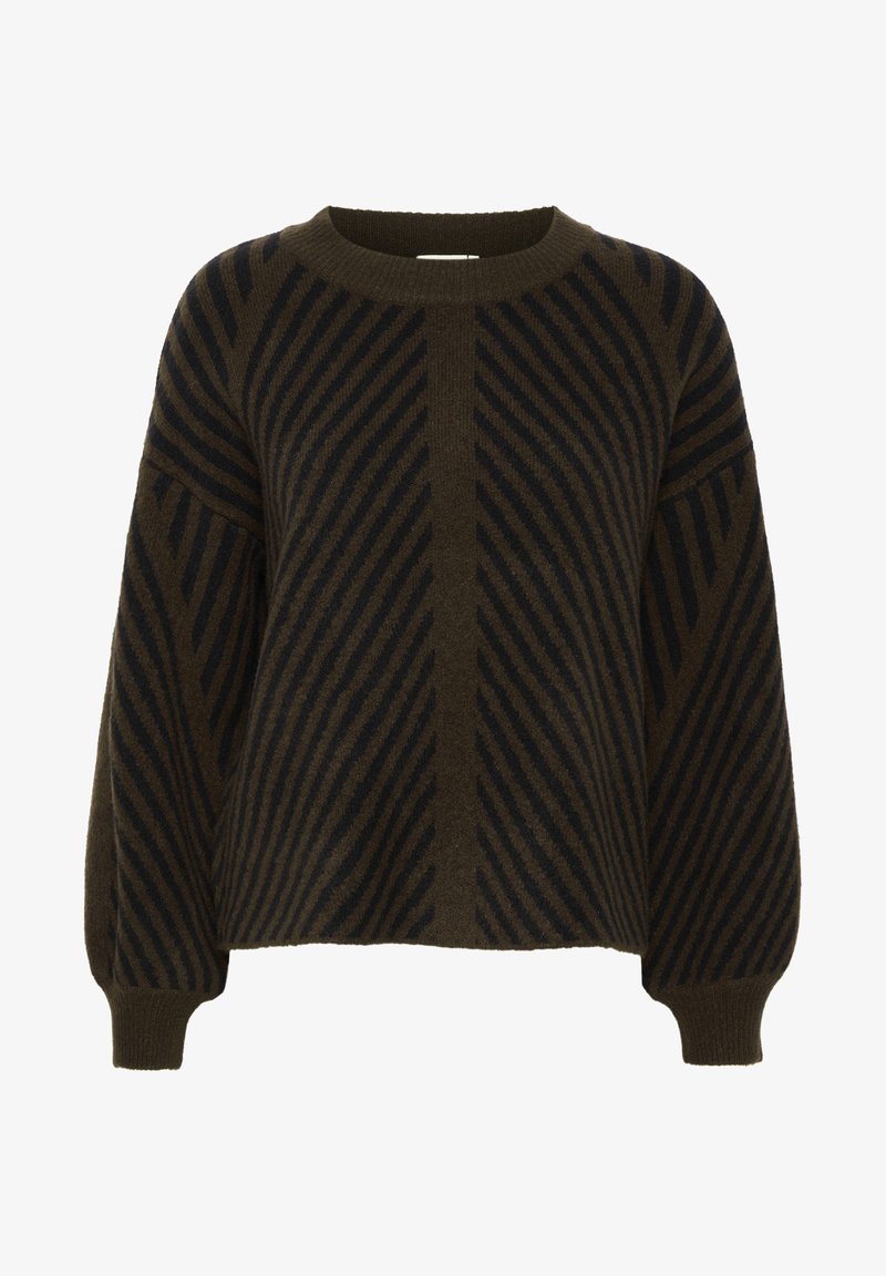 Kavera R Kaffe KAVERA - Strickpullover - java black stripe/braun - Zalando.at