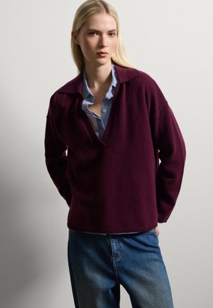 REGULAR FIT - Strickpullover - claret red