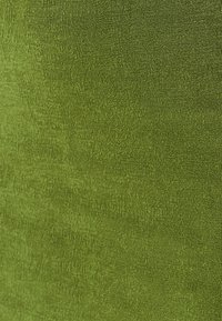 Krupan prikaz teksturirane zelene tkanine koja prikazuje meku, glatku površinu s finim linijama, stvarajući ujednačen i ravnomjeran uzorak boje.