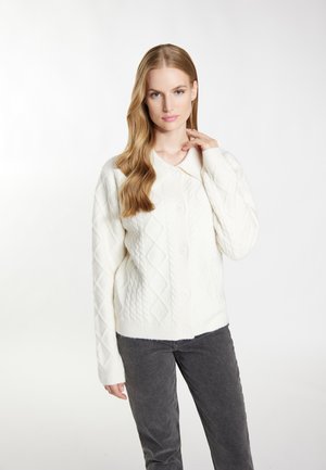 DreiMaster, SET INCUS - Strickjacke - wollweiss