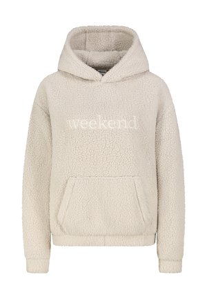 MIT STICKEREI - Kapuzenpullover - light beige