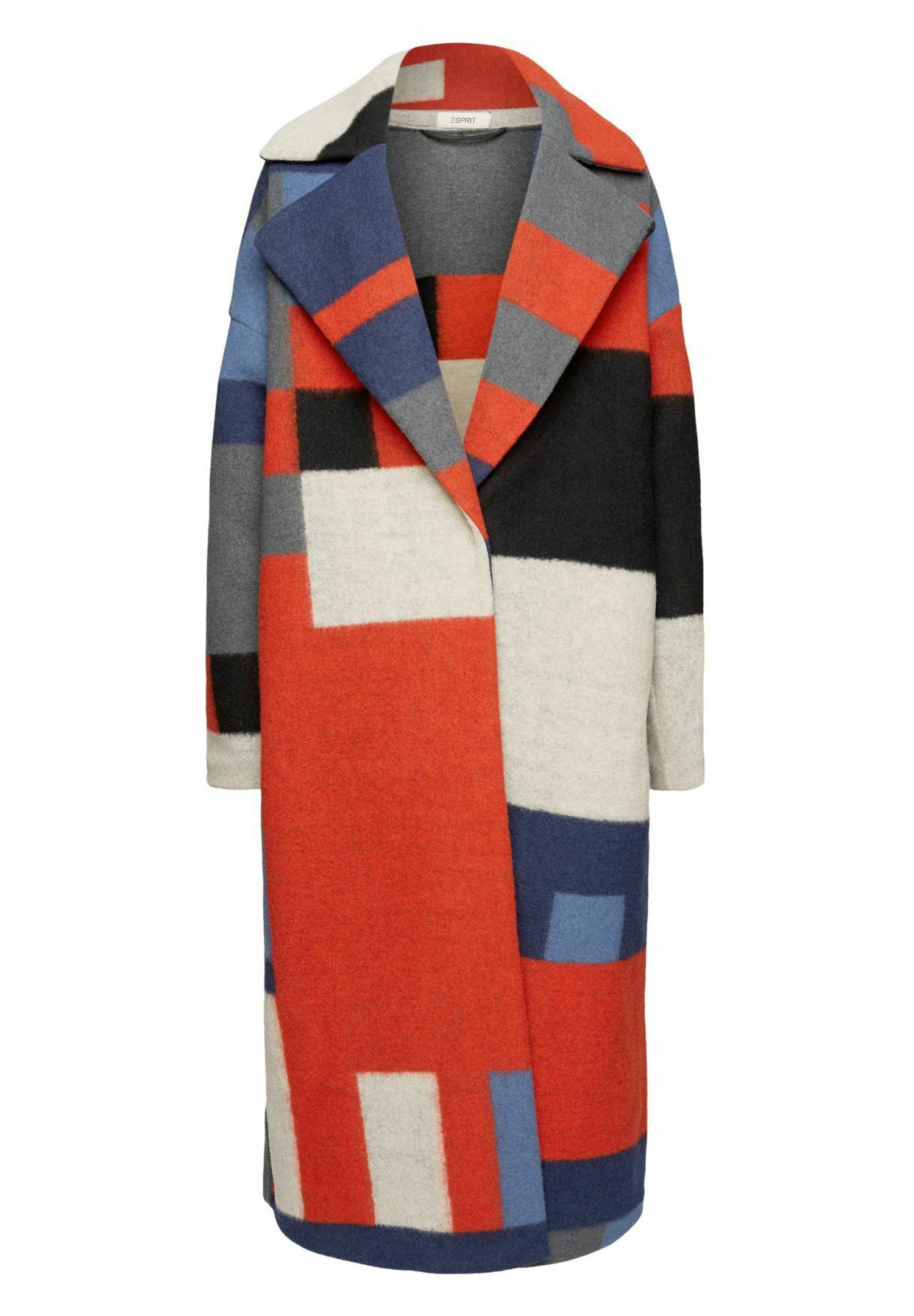Esprit MIT COLOR BLOCK MUSTER - Mantel - red/rood - Zalando.nl