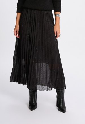 WITH RHINESTONES - Pliceret nederdel /Nederdele med folder - noir