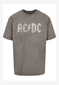 ACDC - LOGO ACID WASHED OVERSIZE TEE - T-shirts print - asphalt