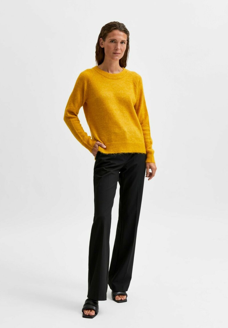 Damen Strickjacken | Selected Femme RUNDHALS Strickpullover senfgelb/senf - LQ61607 Damen Strickjacken | Selected Femme RUNDHALS Strickpullover senfgelb/senf - LQ61607