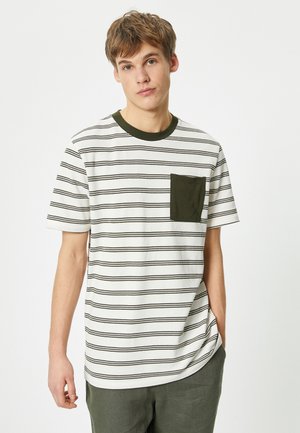 POCKET DETAILED - Camiseta estampada - khaki