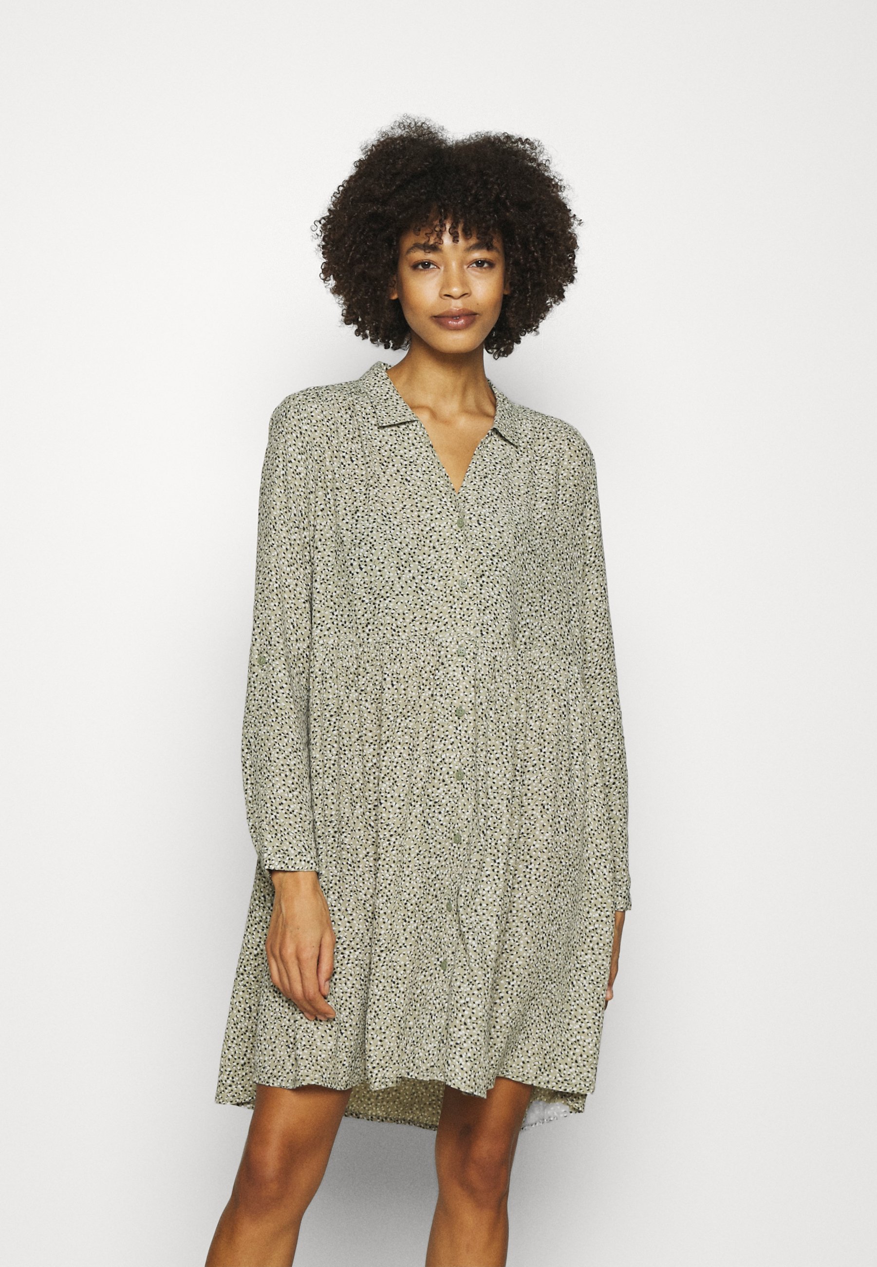 Esprit Marocian Freizeitkleid Light Khaki Zalando At 